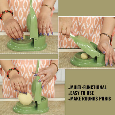 3 in 1 Puri Kachori Gujiya + Free 4 in 1 Roller + 4 Pcs Snack Cutter (PKG5)