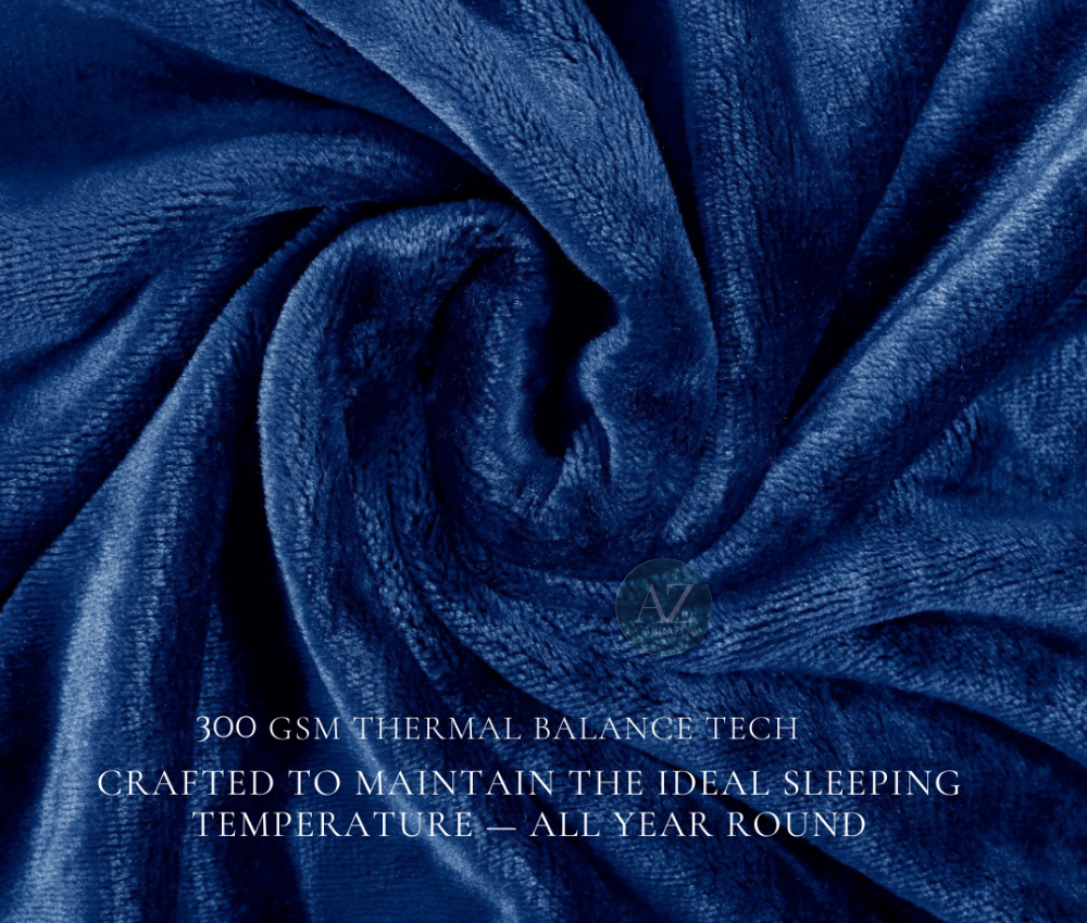 Cobalt Blue Super Soft All Season Premium AC Blanket