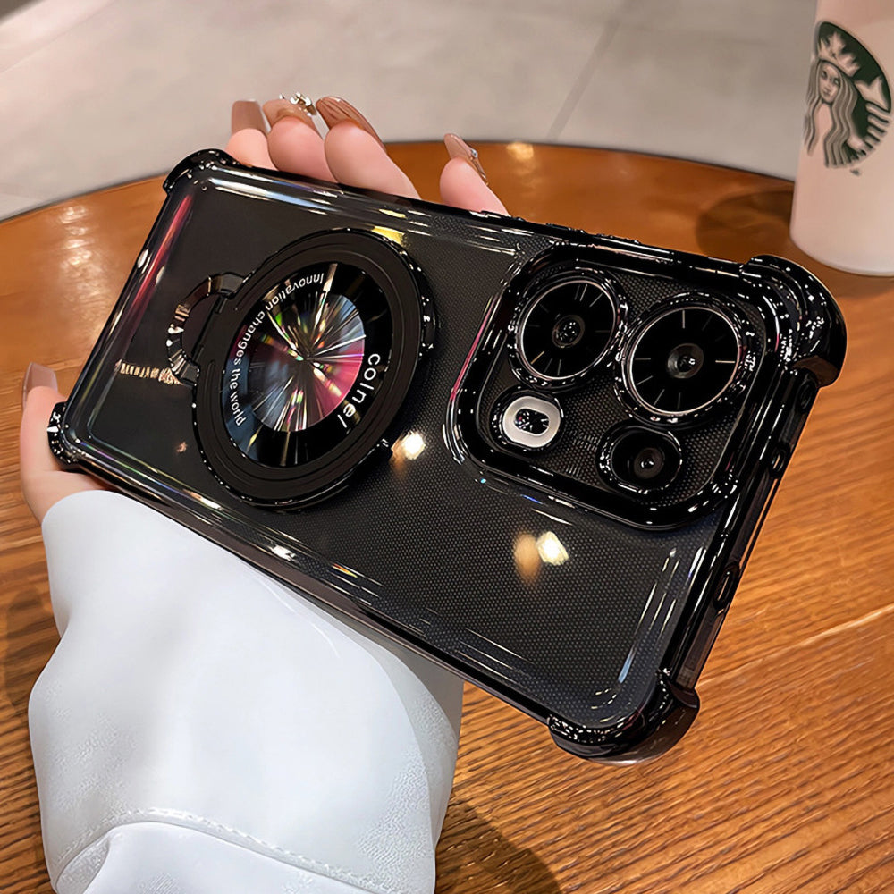 Oppo Reno 13 5G Original Luxury Magnifier Ring Stand Shockproof Airbags Corner Case