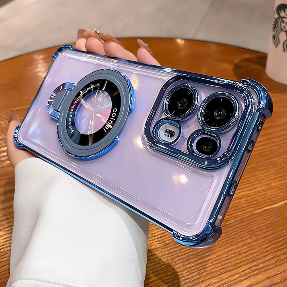 Oppo Reno 13 5G Original Luxury Magnifier Ring Stand Shockproof Airbags Corner Case