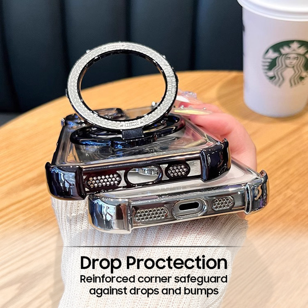 Vivo Y400 Pro 5G Premium Stress Buster Wheel Rotating Shockproof Airbags Case