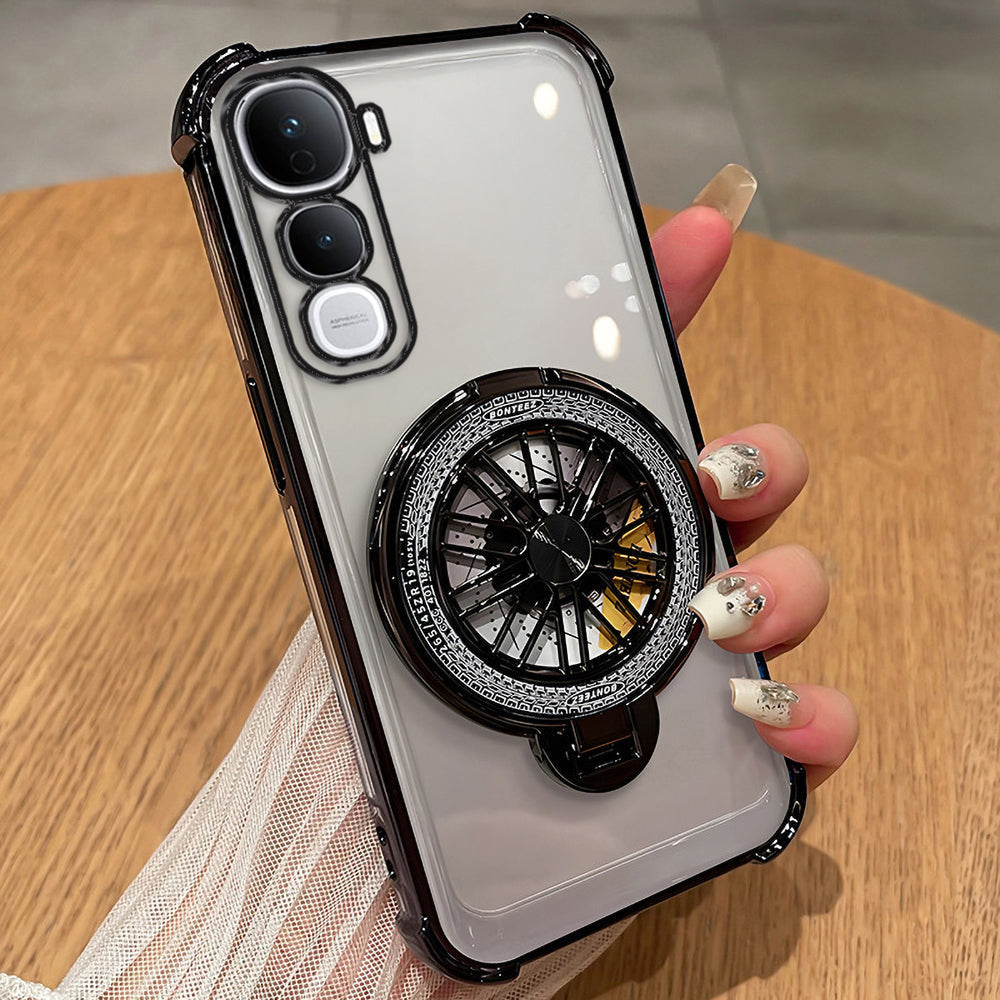 Vivo Y400 Pro 5G Premium Stress Buster Wheel Rotating Shockproof Airbags Case