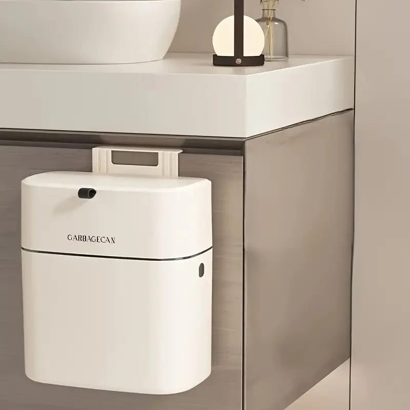 Wall-Mounted Waste Bin Lidded Trash Can