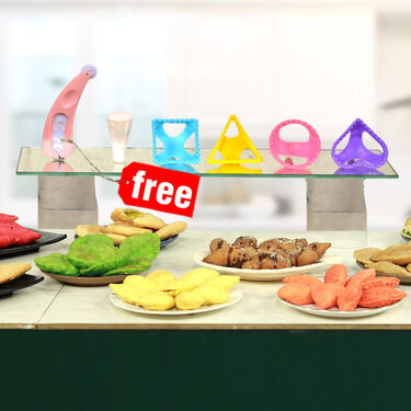 3 in 1 Puri Kachori Gujiya + Free 4 in 1 Roller + 4 Pcs Snack Cutter (PKG5)