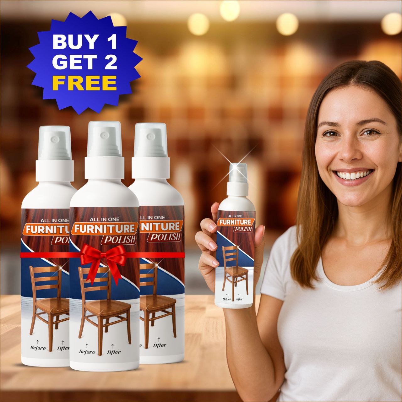 Natural Beeswax Spray Furniture Polish and Cleaner Spray (BUY 1 GET 3 FREE)