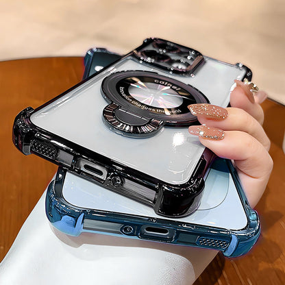 Oppo Reno 13 5G Original Luxury Magnifier Ring Stand Shockproof Airbags Corner Case