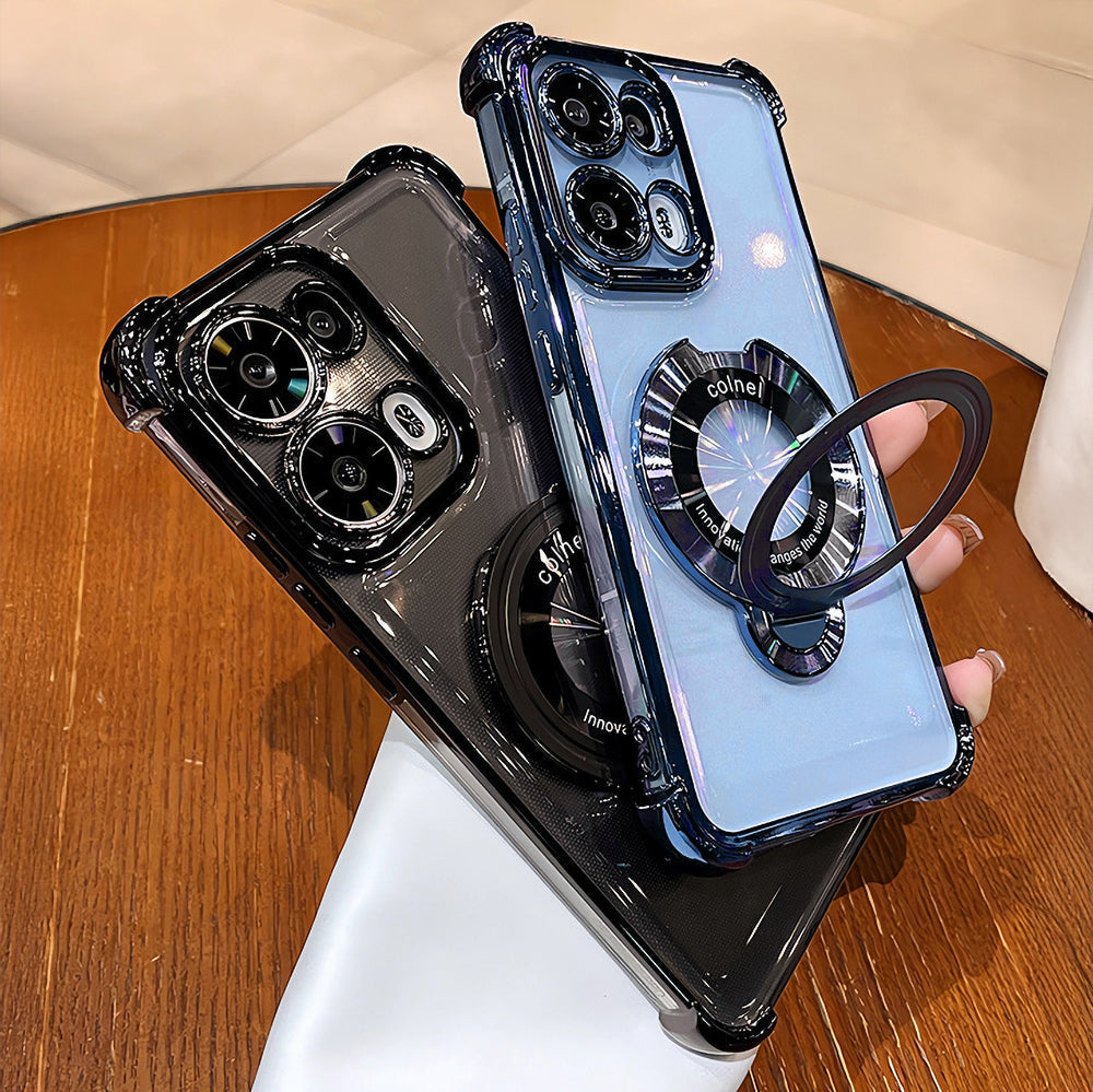 Oppo Reno 13 5G Original Luxury Magnifier Ring Stand Shockproof Airbags Corner Case