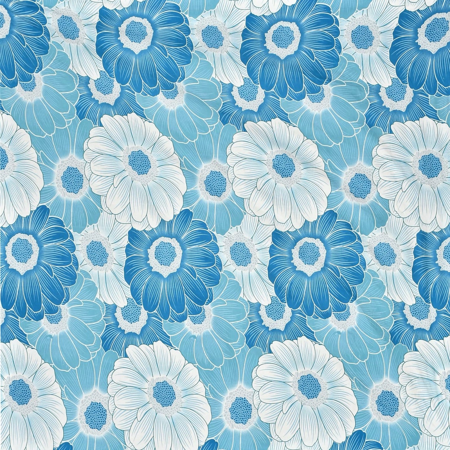 Fabicra Blue Blossom Cotton Elastic Fitted King Size Double Bed Bedsheet with 2 Pillow Covers