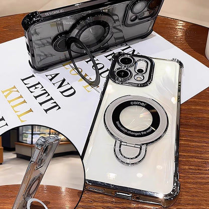 Oppo Reno 14 5G Original Luxury Magnifier Ring Stand Shockproof Airbags Corner Case