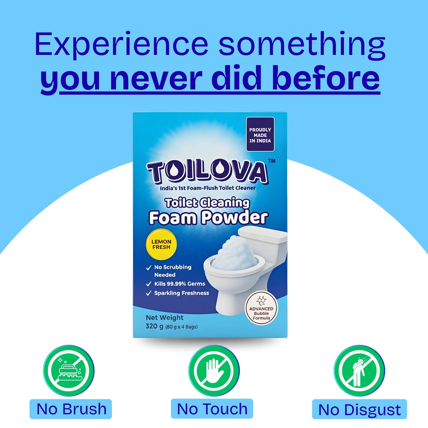 Toilova - Toilet Cleaning Foam Powder (100% Money back Guarantee)